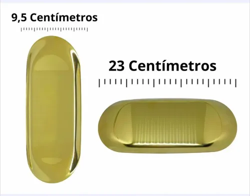 Kit De 2 Bandejas Quirúrgicas De Acero Inoxidable Doradas .