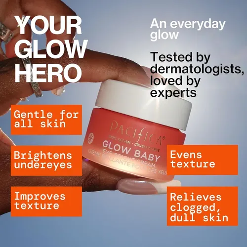 Crema Para Ojos Pacifica Glow Baby Sin Fragancia, 0.5 Oz