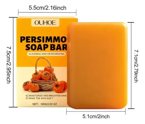 Pack X2un. Jabon Con Ingrediente Natural A Base De Caqui