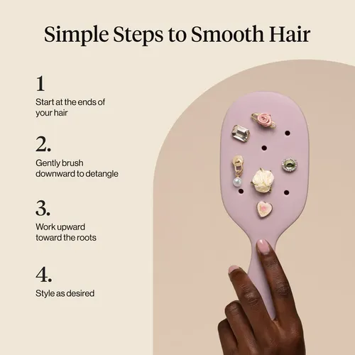 Cepillo De Pelo Kitsch Paddle Para Mujer, Cepillo Desenredan Violeta
