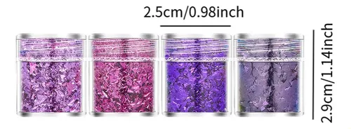 4 Piezas De Decoración De Manicura En De Estrella Púrpura