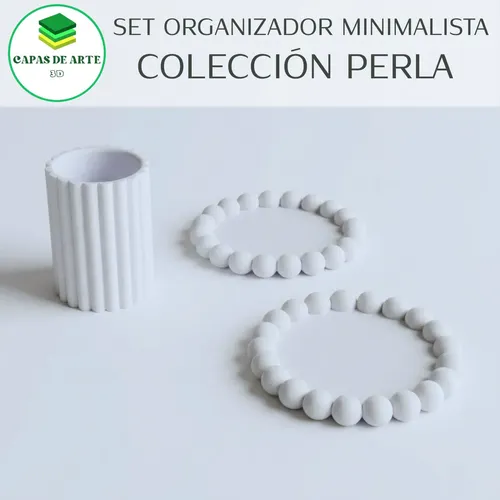 Bandeja Perla Organizador Minimalista Joyas Maquillaje Deco