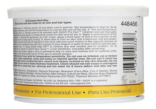 Cera Dura Gigi All Purpose Depilacion Corporal Facial 14 Oz