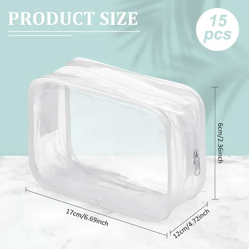 Bolsas Plásticas Transparentes Para Cosméticos Blancas Clear