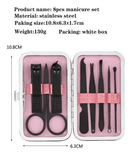 Jianz/ Set De Manicura Pedicura Pies Manos Acero Inoxidable