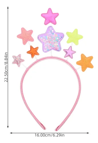 4 Vinchas Estrella Niña Cinta Pelo Infantil Estrellas