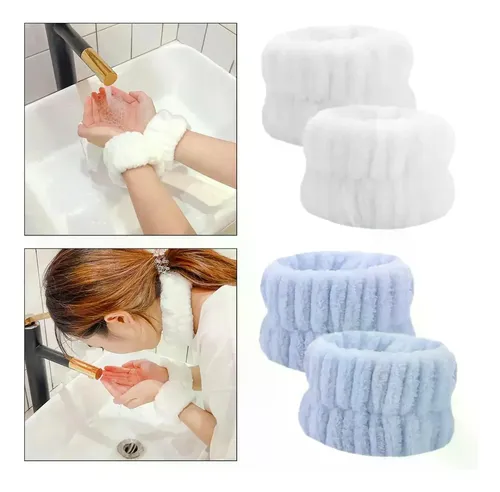 Toalla Absorbente Para Lavarse La Cara Blanco Color Azul &ug