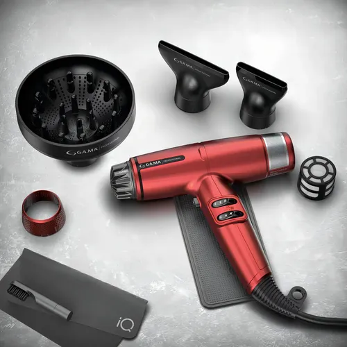 Secador De Pelo Gama Iq Lite Ultra Liviano Profesional Color Rojo