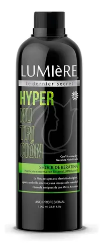 Shock Keratina Nutricion Intensa Brillo No Frizz 1lt Lumiere