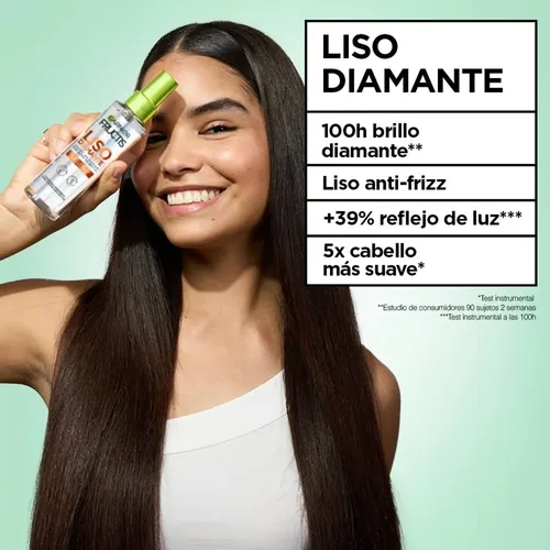 Garnier Fructis Liso Diamante Spray Alisado Cabello 150ml