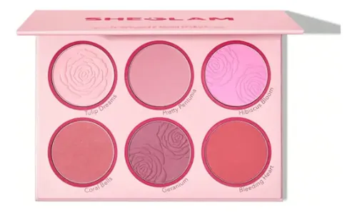 Sheglam Paleta De Rubor Floral Flush 6 Tonos Tono Del Maquillaje Rosa