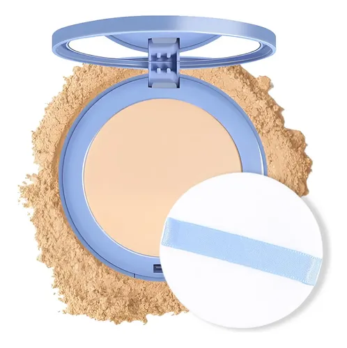 Polvo Compacto Facial Con Espejo Y Esponja 240-2 Natural Rice