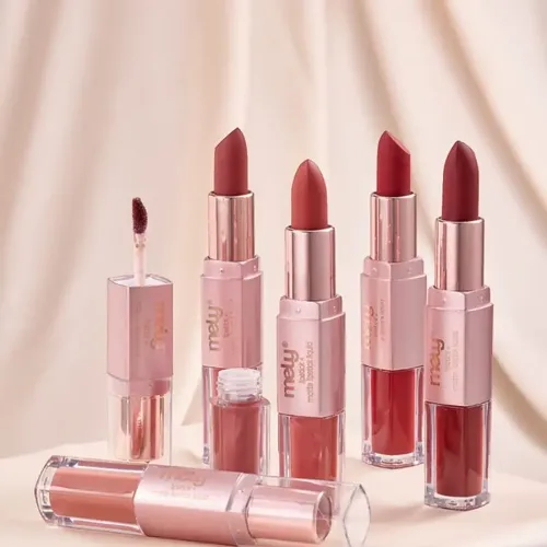 Labial+lip Gloss 2 En 1 Mely Caoba Makeup