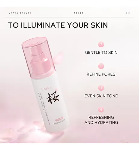 Tónico Facial Laikou Sakura Hidratante Y Reafirmante 100ml