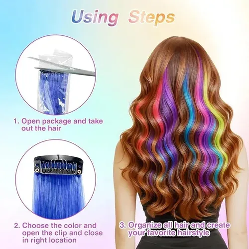 Extensiones Cabello Sinteticas Cortinas Fantasía, 26 Unidade