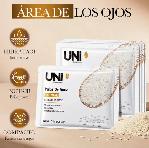 Pack X 3 Parches Para Ojeras Con Extracto Pulpa De Arroz