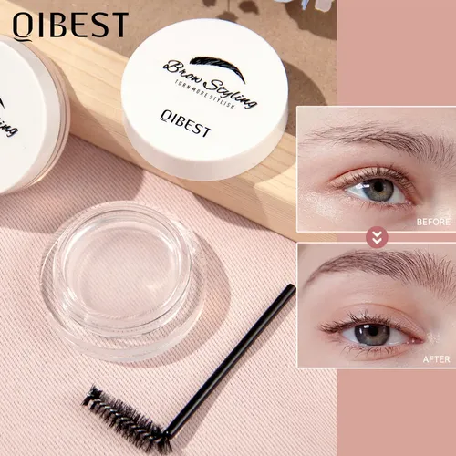 Qibest Fijador Cejas Transparente Cera Natural Larga Duratio