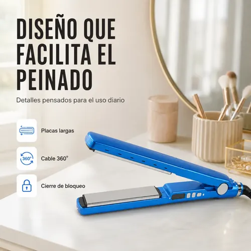 Plancha Alisadora Pelo Nano Titanium Digital 250°c Antifrizz