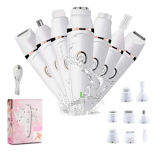 Depiladora Eléctrica Recargable 7 En 1 Para Mujer