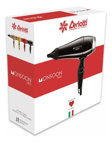Ceriotti Secador Monsoon 3400 2000w Con Aire Frío Peluqueria