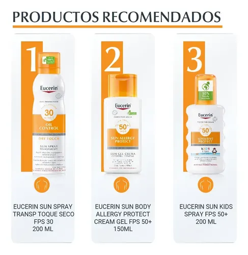 Eucerin Sun Fps50+ Spray Toque Seco Corporal X 200 Ml