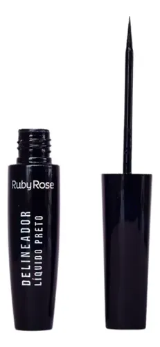 Delineador De Ojos Líquido Ruby Rose Hb8406 X3 Unidades