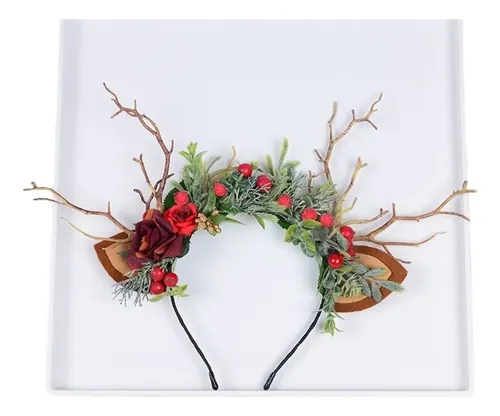 Diadema De Ciervo Estilo Bosque Para Fiestas Y Disfraces
