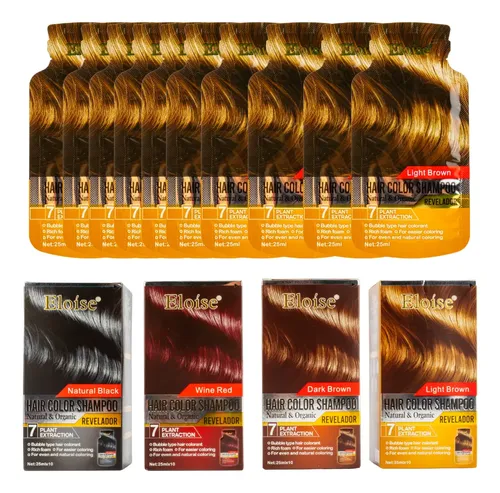 Shampoo Con Tintura P/ El Pelo X10 Sobresitos 25ml Eloise