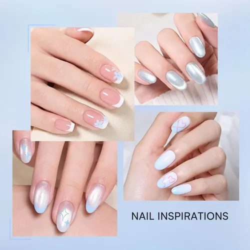 Set Gel Uñas 3 Colores Con Estampador Y Silicona