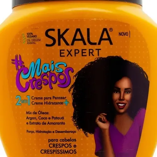 Máscara Vegana Crema Peinar Mais Crespos X1kg Skala