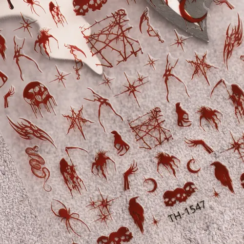 Prima Stickers For Uñas Góticos Y2k Araña Murciélago 3pcs