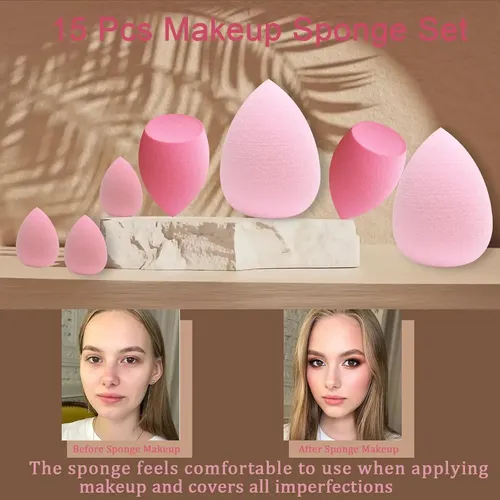 15 Pcs Beauty Blender Makeup Sponge Bulk:blender Sponges …