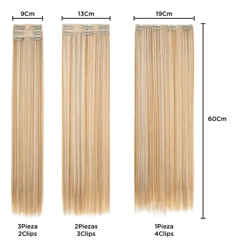 Set Extensiones Cortinas 6 Piezas Simil Natural Lacio 60cm