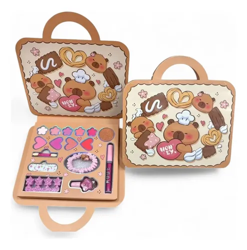 Paleta O Kit Estuche De Maquillaje Capibara Para Niña Spa
