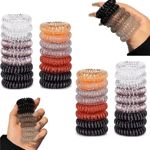 34pcs Multicolor Cabello En Espiral Elástica Accesorio Qd