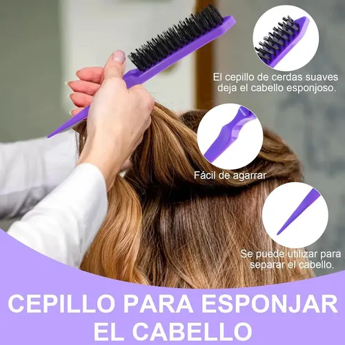 Juego De 4 Peines Para Cabello Con Cepillo De Bordes