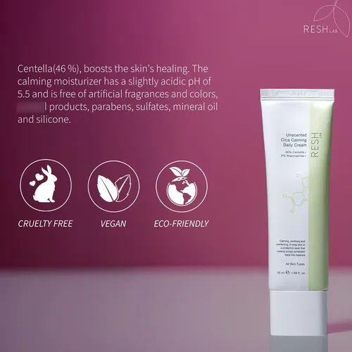 Crema Cica Calmante Resh Lab para Piel Sensible y Vegana de 50 mL
