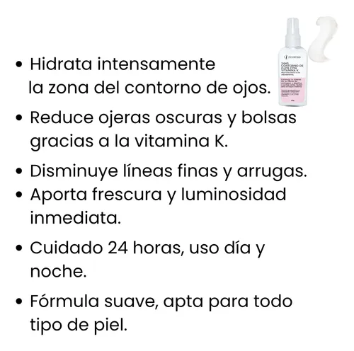 Crema Contorno De Ojos Vitamina K 24hs 60c Bolsas Y Ojeras