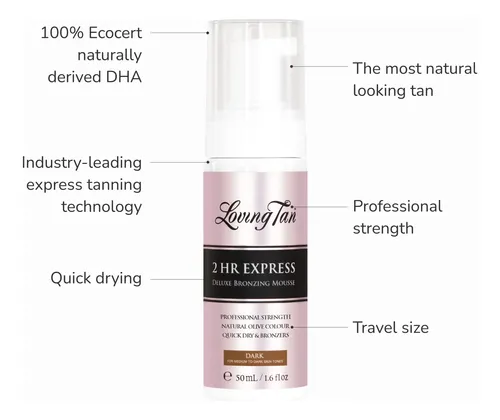 Self Tanner Loving Tan 2hr Express Dark 50 Ml Con Aplicador