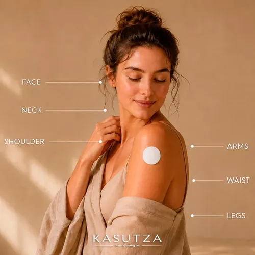 Parches Bronceadores Kasutza Para Rostro Y Cuerpo, 14 Unidad