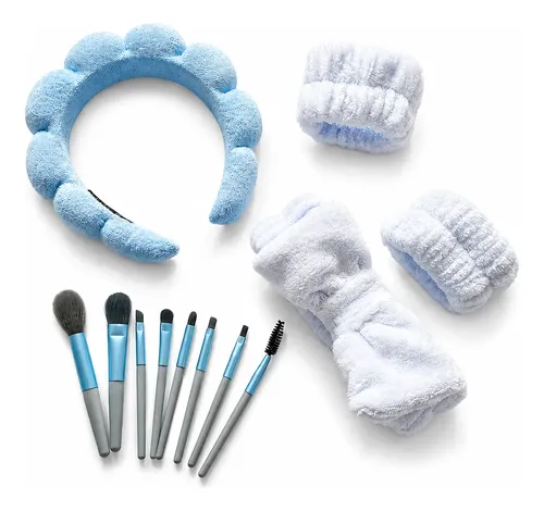 Set Skincare Completo 12 Piezas Kit Limpieza Facial Diadema
