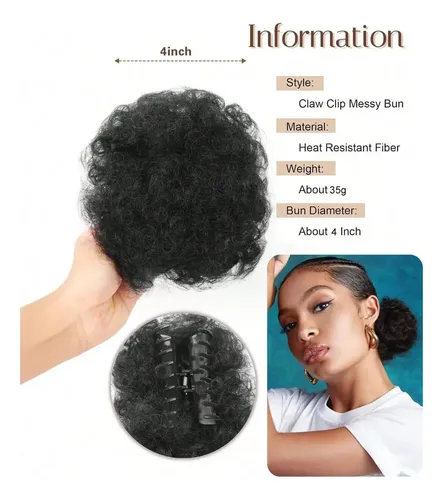 Extensión De Cabello Sintético Con Forma De Moño Con Forma D