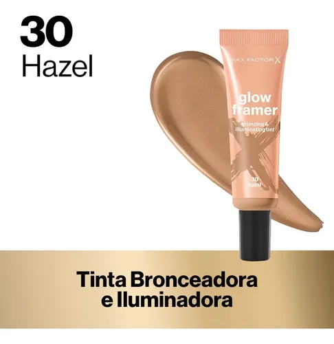 Tinta Bronzer e Iluminadora Max Factor Glow Framer Hazel 30