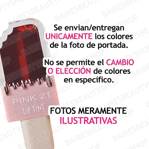 Pack Tinta De Labios Lip Tint Labial Tint Love Pink 21