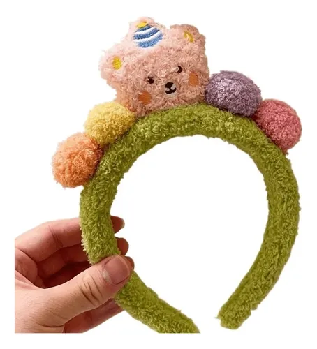 / Diadema Para Lavar El Pelo Con Cara De Oso De Peluche ,