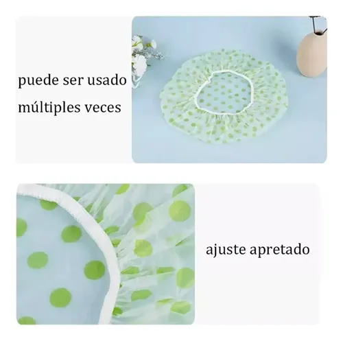 ` L 6 Gorro Baño Capa Elástico Impermeable Plástico U