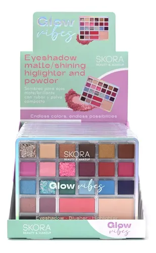 Sombras Para Ojos Rubor E Iluminador Skora Glow Vibes 39612 Color Variedad De Colores