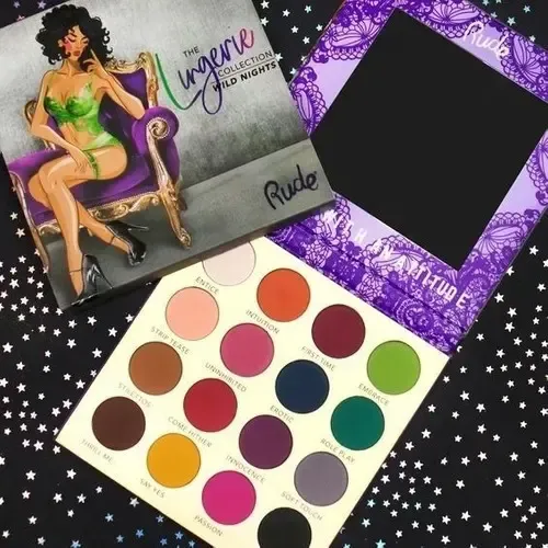 Paleta Sombras Mate Rude Cosmetics The Lingerie Collection Wild Nights 16 Tonos