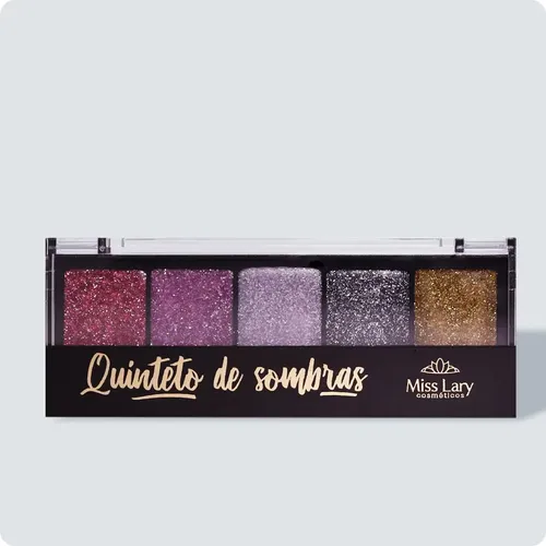 Paleta Quinteto De Sombras Glitter Miss Lary Rekabeautyshop