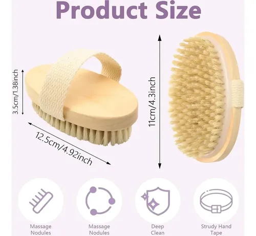 Set De 4 Cepillos Corporales Exfoliantes Komvzyl Para